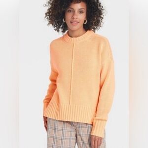 a new day Soft orange peach Sweater size small